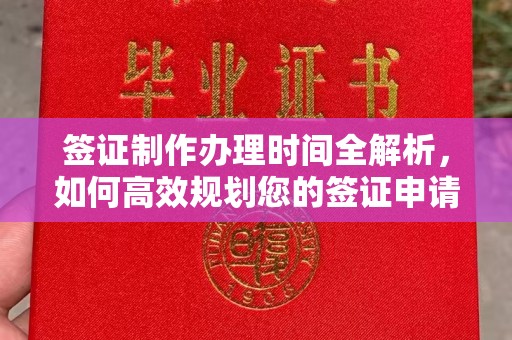 平遥签证制作办理时间全解析，如何高效规划您的签证申请流程